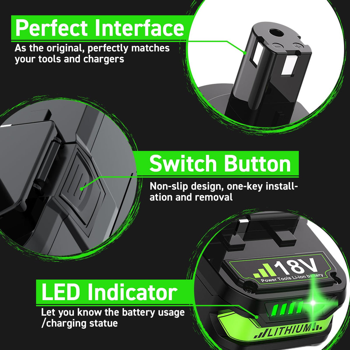 NEW Upgraded 3.5Ah 18V Battery for Ryobi 18V Battery Lithium-ion Battery for Ryobi 18V ONEPLUS Battery P102 P108 P189 P190 P197 P100 P107 for 18V Ryobi Battery Replacement Cordless Tool Battery 2PACK Bonadget