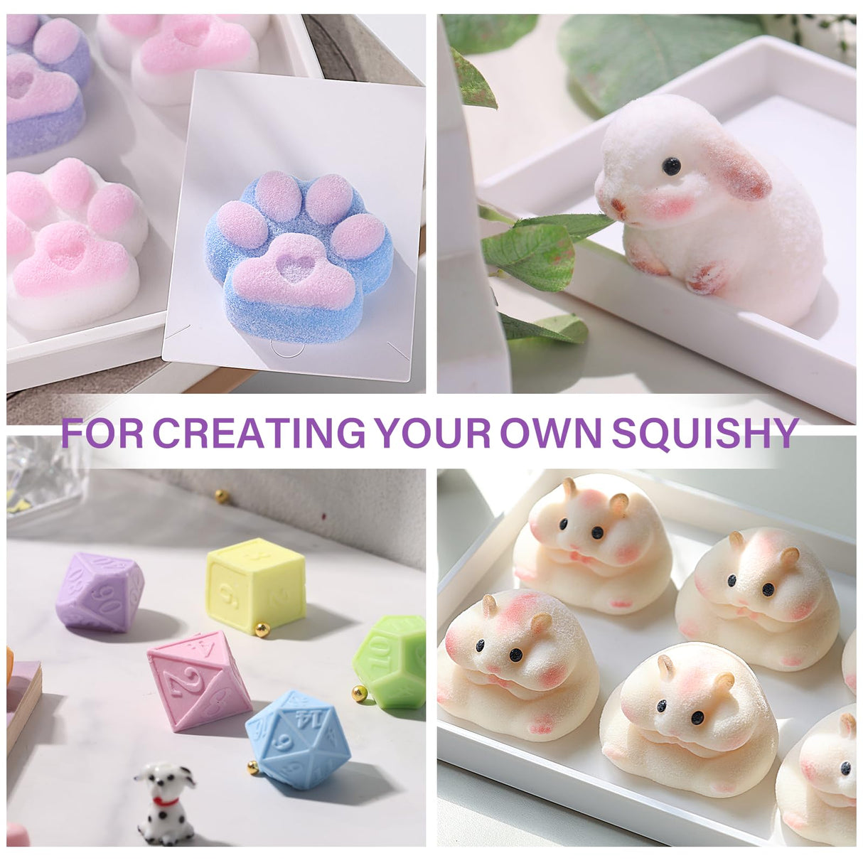 LET'S RESIN Liquid Silicone for Squishy Maker, 140oz Super Soft Flex Rubber for Taba Squishy, Molding Cat's Paw, DIY Decompression Gift LET'S RESIN