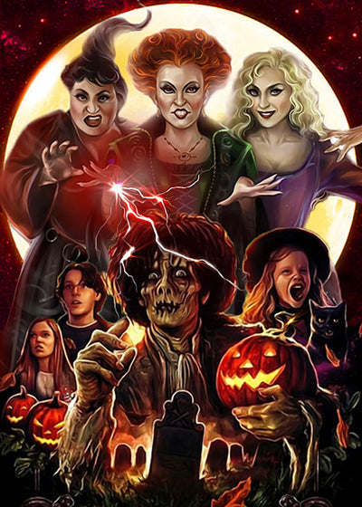 Diamond Painting Kits for Adults,Diamond Art Halloween HD Canvas DIY 5D Full Drill Round Crystal Rhinestone Gem Arts Dots Diamonds Craft Paint for New Home Wall Decor - Season of The Witch 12 x 16 in