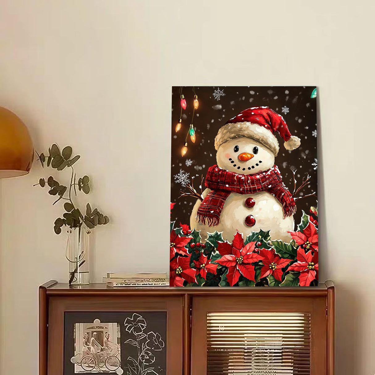 Reivworl Christmas Paint by Numbers Kit for Adults Beginners, Snowman Paint by Numbers, Adult Paint by Number Kits for Gifts and Home Wall Decor 16x20 Inch Reivworl