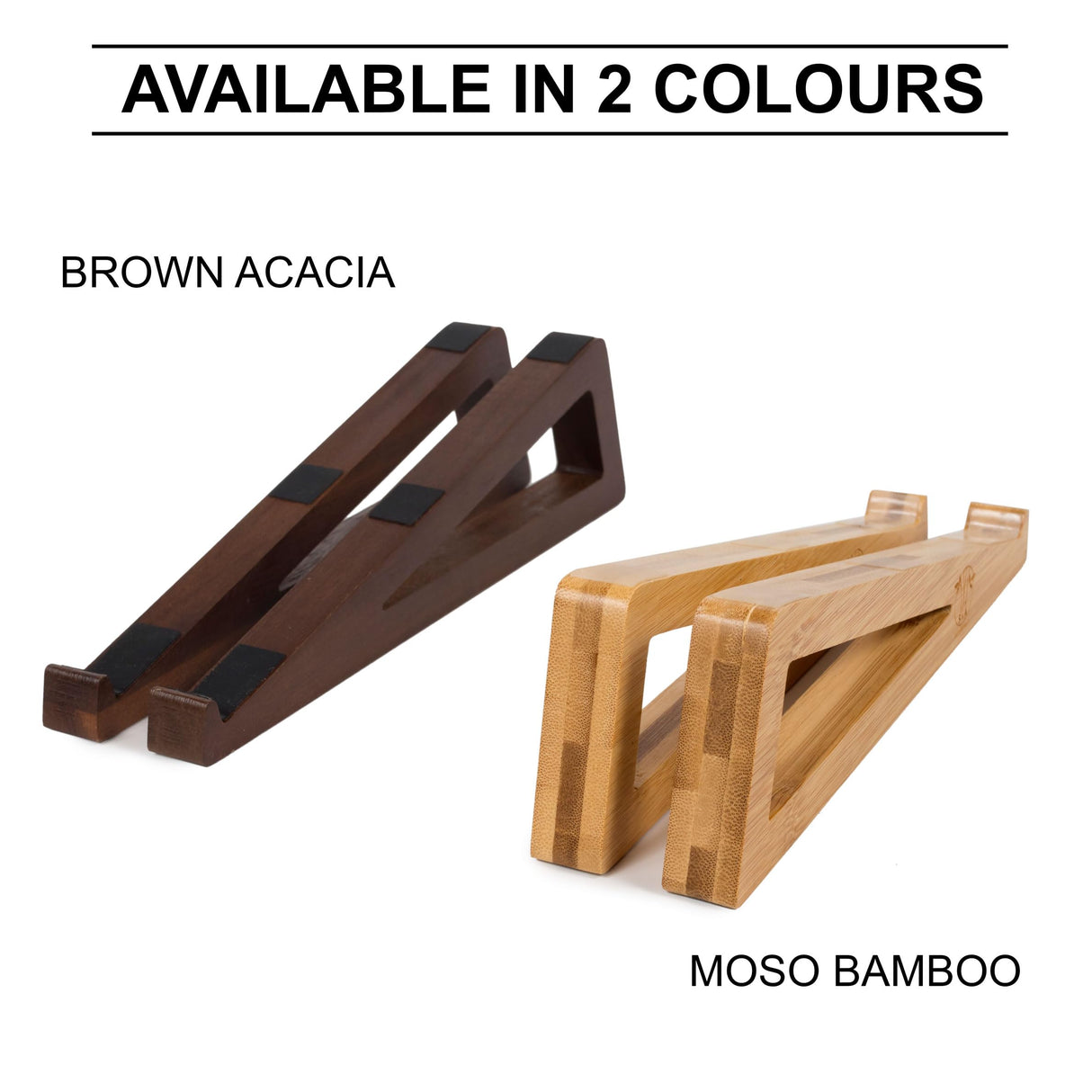 S&A WOODCRAFT Wooden Laptop Stand, Portable Desk Laptop Holder for Tablet with Carry Pouch, Compact Travel Laptop Stand with Protective Silicone Pads, Suitable for Laptops and Tablets S&A WOODCRAFT