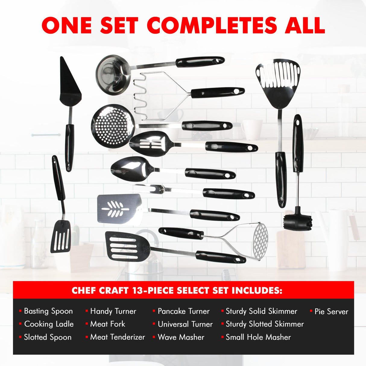 Chef Craft Select Meat Cooking Fork, 13 inch, Stainless Steel Chef Craft