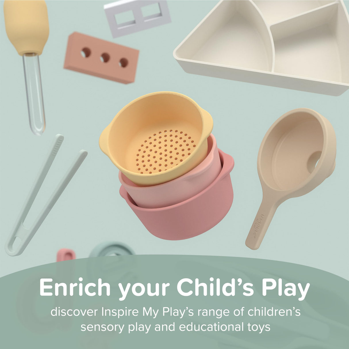 Inspire My Play - 4 x Mini Silicone Scoops - Perfect for Sensory PlayTray - Sensory Bin Accessories - Special Education Classroom Supplies - Montessori Education Toys - Multi-Purpose Shovel Inspire My Play