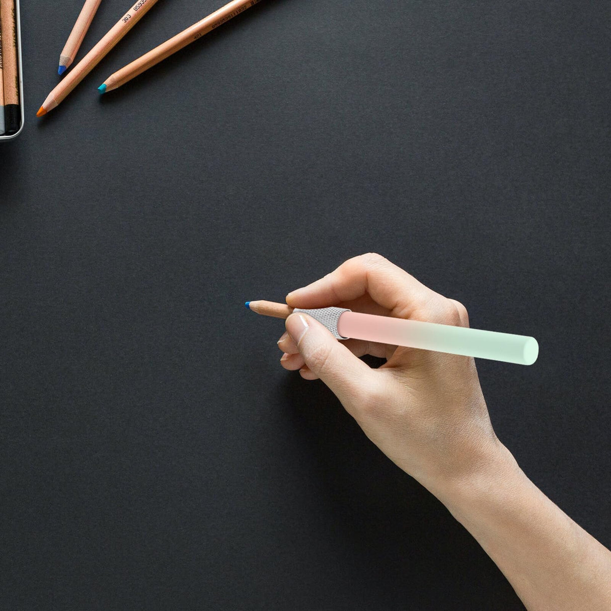 SHINEOFI 6pcs Pencil Extenders Dual Head Pencil Extender Holder Pencil Lengthener for School Short Pencils SHINEOFI