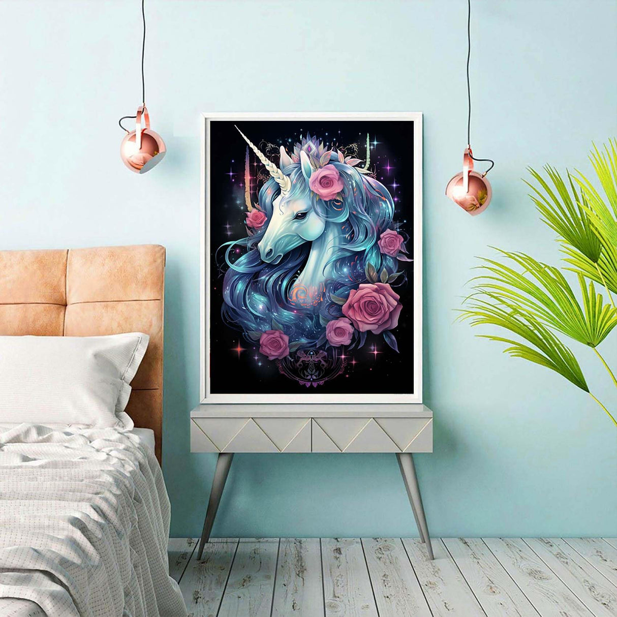 Reofrey DIY Diamond Art Kits for Adults Horse, Animal Full Drill Round Rhinestone Diamond Painting Kits, Cross Stitch Embroidery Canvas for Crafts Home Wall Decor 30x40cm Reofrey