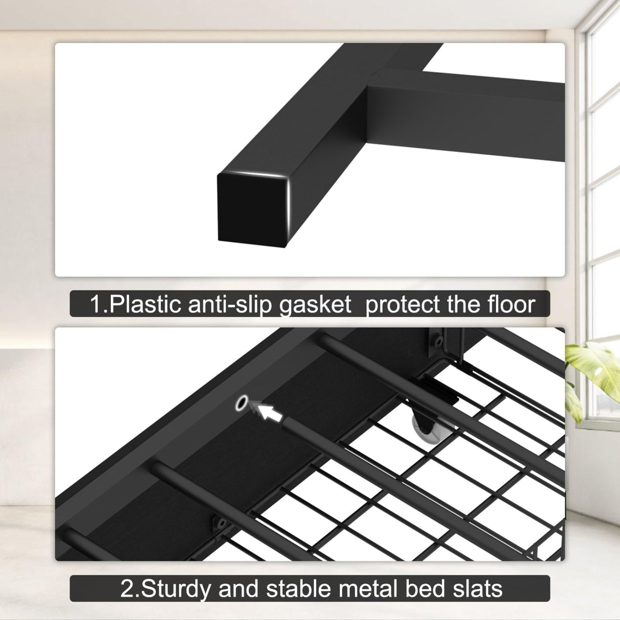 KEIKI Twin Size Corner Bed Frames with Storage Drawers, Charging Station, Led Light & Bookcase Headboard, Wooden & Metal L-Shaped Captain Daybed for Small Room, Bedroom, Guest Room, kids'Room, Black KEIKI