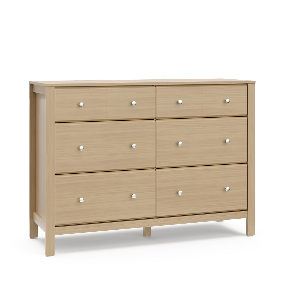 Storkcraft Horizon 6 Drawer Dresser (Driftwood) – GREENGUARD Gold Certified Dresser for Nursery & Kids’ Room, Modern Storage with Interlocking Drawer System Storkcraft