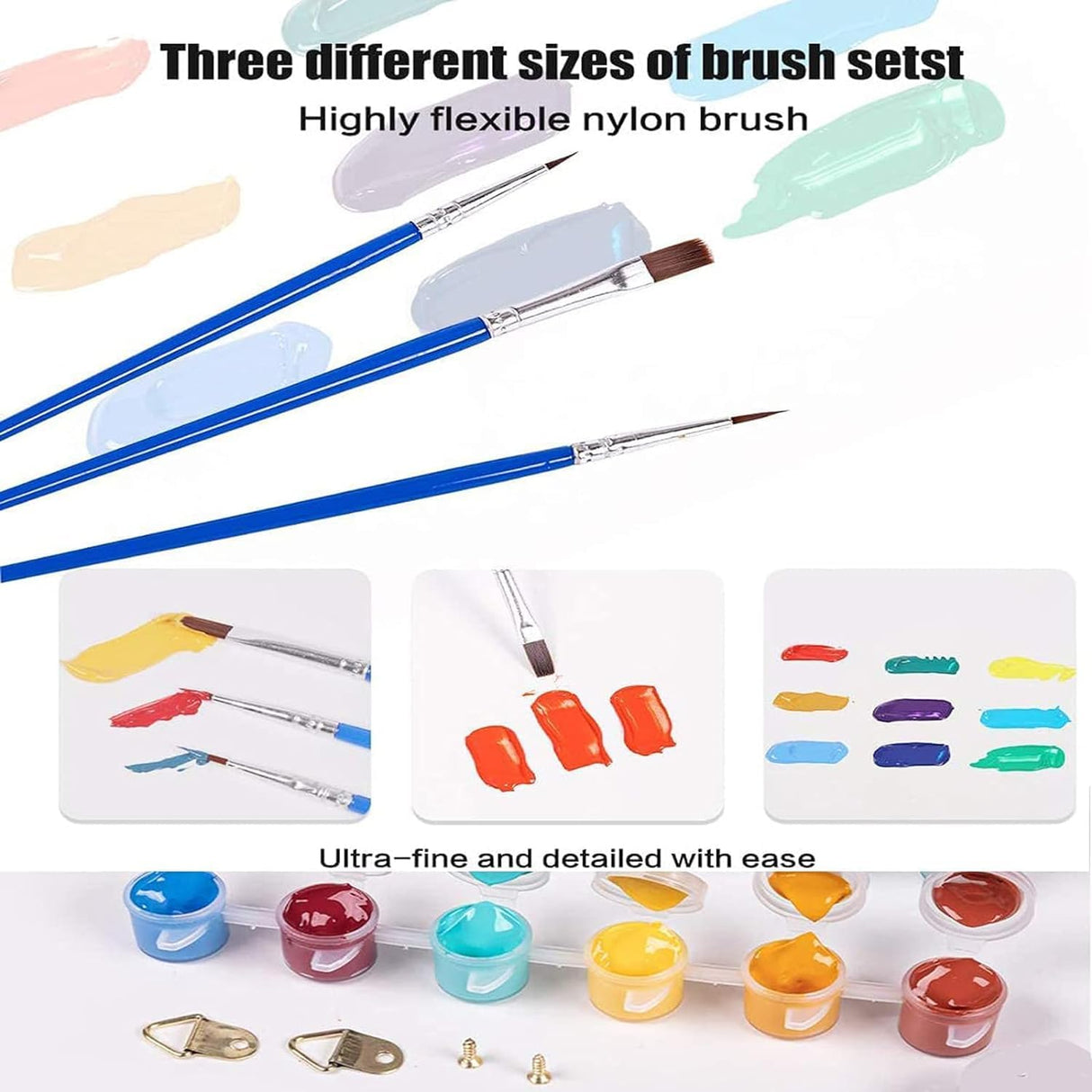 4 Packs Paint by Number for Adults, Animal DIY Acrylic Oil Painting Paint by Numbers Kits on Canvas, Adults Paint by Numbers Kits Drawing Paintwork for Home Decor Gift Dragon 15.7x15.7in KICHANG