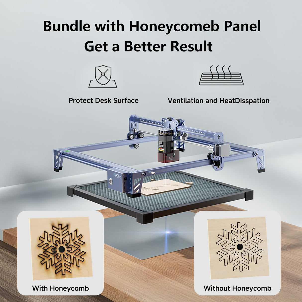 Creality Laser Engraver Falcon 10W,DIY Laser Cutter and Engraving Machine with 0.06mm Light Spot 10000mm/min, Offline Usage CNC 3D Engravers for Wood Metal Acrylic Glass Creality