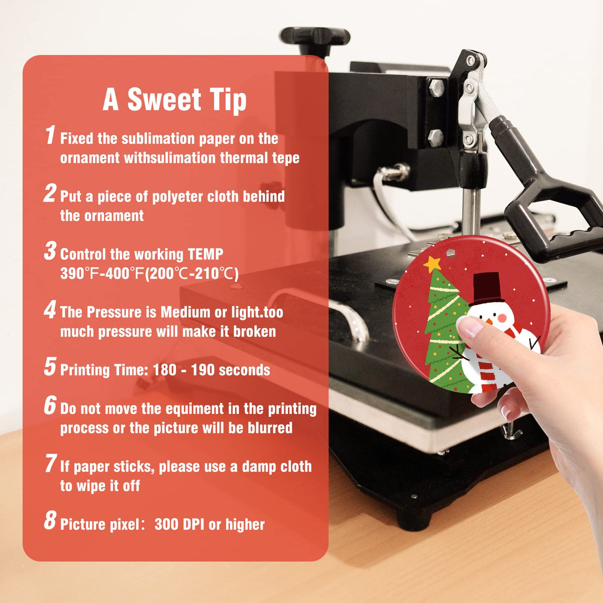 Sublimation Ceramic Ornaments Blank Christmas Personalized Ornament 10 PCS 3.5 Inch Round White Bulk DIY Chritsmas Tree Decoration WANZELONYO