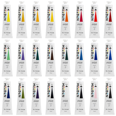 MEEDEN Artist Oil Paint Set - 24 Colors x 170ml/5.7oz Tubes - Art Supplies for Canvas Painting