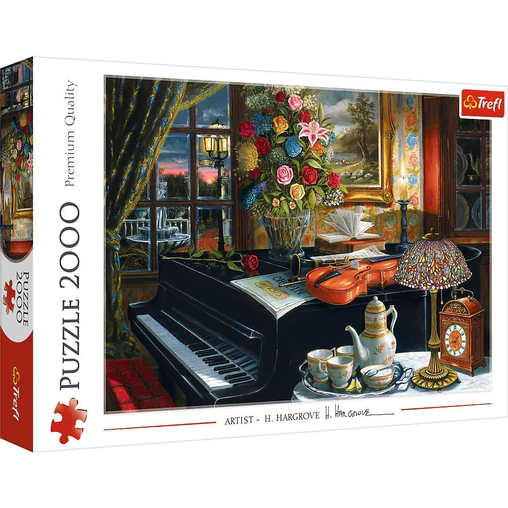 Trefl Sounds of Music 2000 Piece Jigsaw Puzzle Red 38"x27" Print, DIY Puzzle, Creative Fun, Classic Puzzle for Adults and Children from 15 Years Old Trefl
