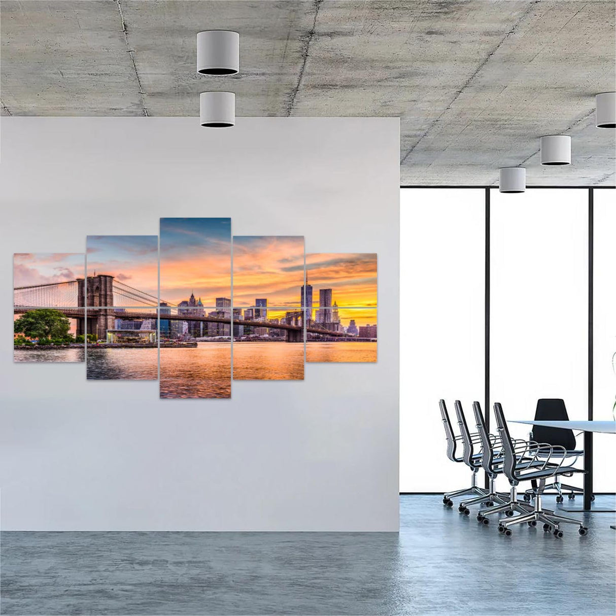 10 Pack Art Acoustic Panels New York City Skyline Decorative Sound Absorbing Wall Panel Self-Adhesive Noise Canceling Soundproof Padding for Home Office Studio 80" x 40" PZWKJOILPQ