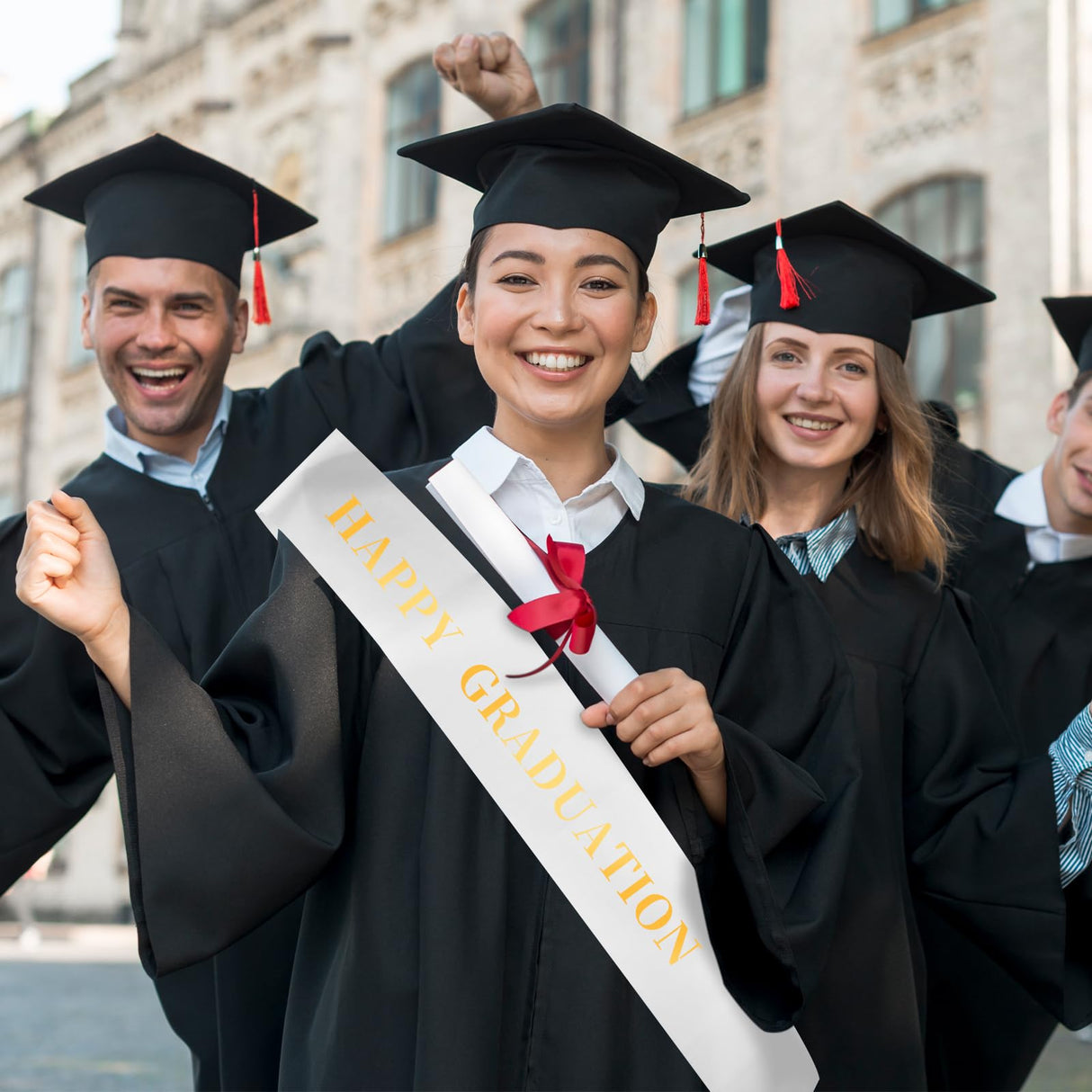 Prasacco White Blank Sash, Plain Satin Sashes Satin Sashes for Pageants Mommy Sash Birthday Sash Bride Sash for Pageants Senior Graduation Wedding Party DIY Supplies(1) Prasacco
