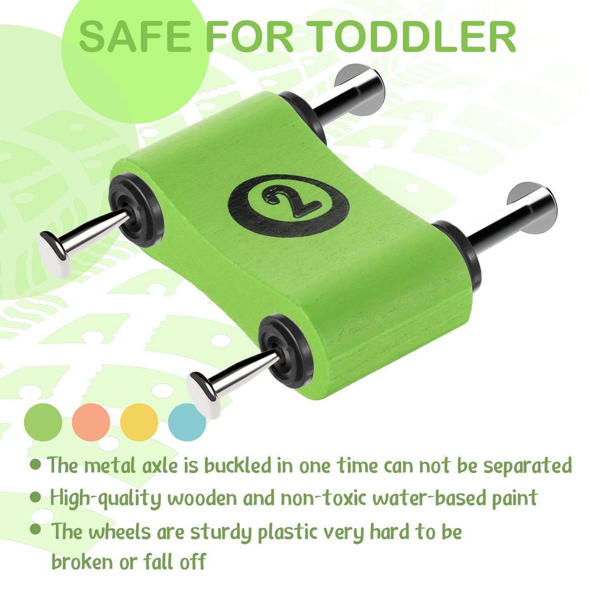 12 Pieces Mini Wooden Car Ramp Wooden Race Track Toy Car Toddler Car for Race Track Replacement Cars, Aged 6+, Present (Circle Print) Chivao