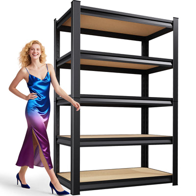 72" H Garage Shelving Heavy Duty, 2200LBS Garage Storage Shelves, Adjustable Metal Shelving Unit, Easy Assembly Utility Storage Rack Shelf for Basement, Warehouse, Pantry (72"H*35.4"W*15.7"D)