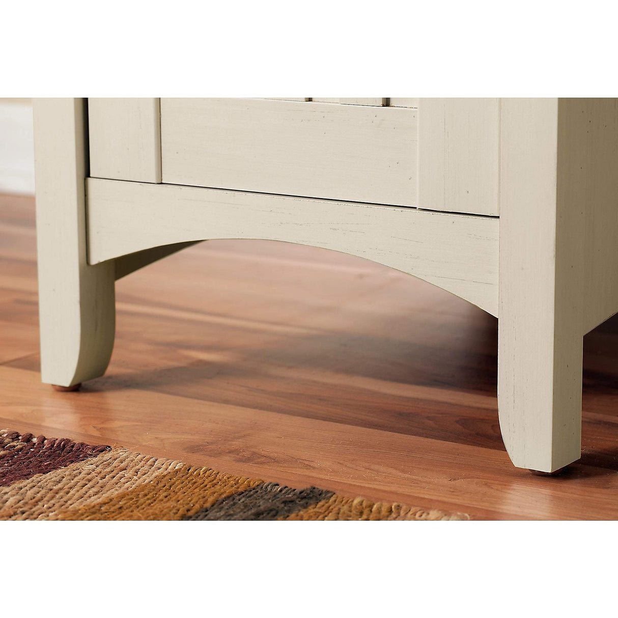 Bush Furniture Salinas L Shaped Desk with Hutch in Antique White | Corner Table with Drawers and Storage for Home Office Bush Business Furniture