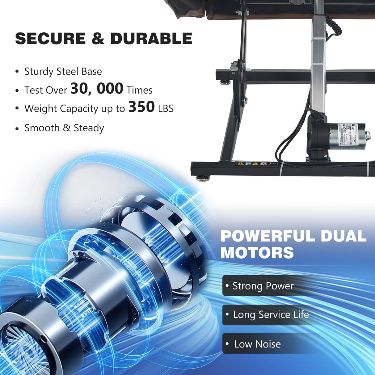 Dual Motor Power Lift Recliner Chair, Lift Chair with Massage and Heat for Elderly, Lay Flat Recliner, Standing Assistance, Infinite Position Reclining, Living Room Chair, Faux Leather, Brown Trustyue