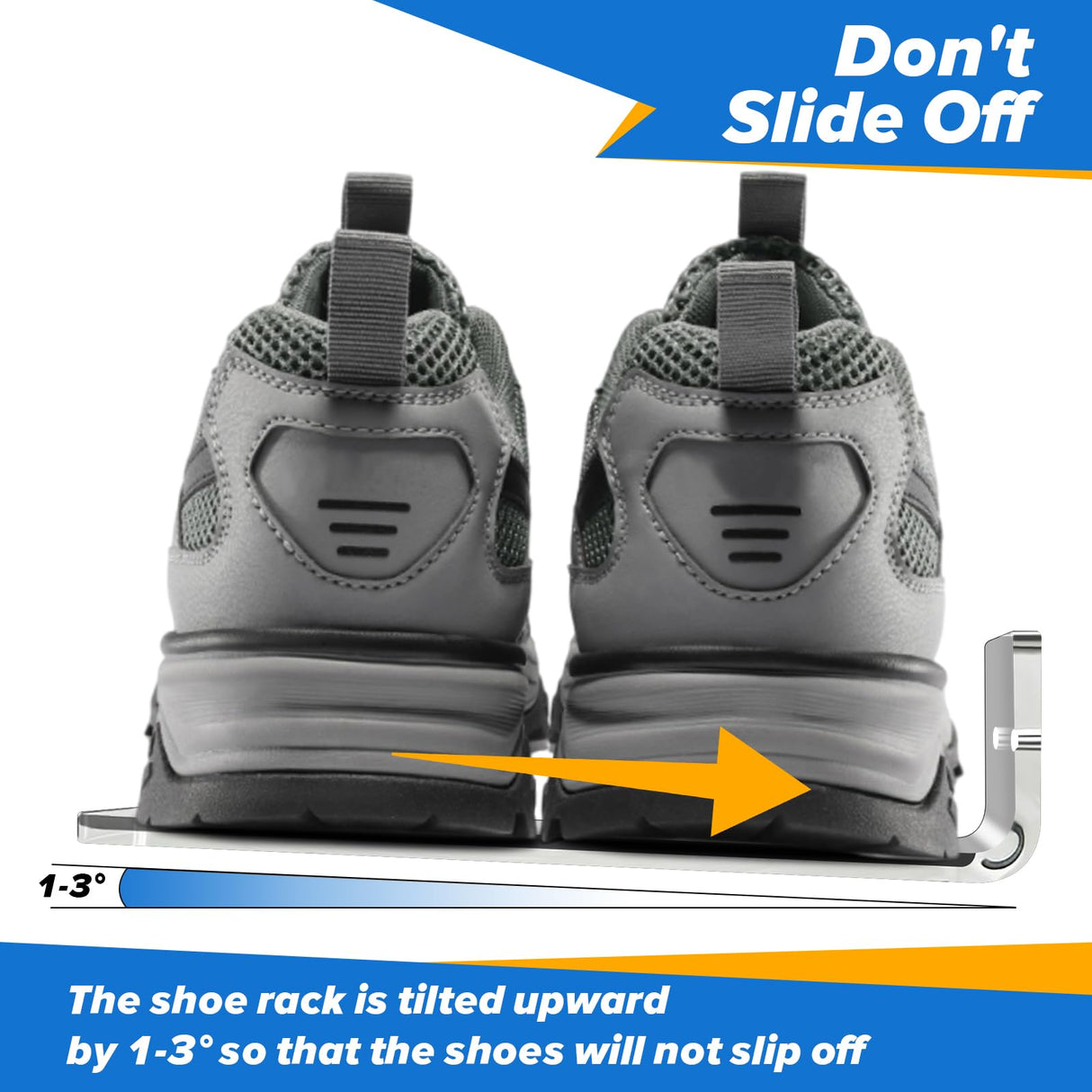 DTNESS 6Pcs Floating Shoe Display Shelf with LEDs, 8 x 3.9 Inch Clear Acrylic Wall Mounted Sneaker Rack, Glowing Levitating Shelves with 15 Screw Kits for Bedroom Gaming Room Shoe Store DTNESS