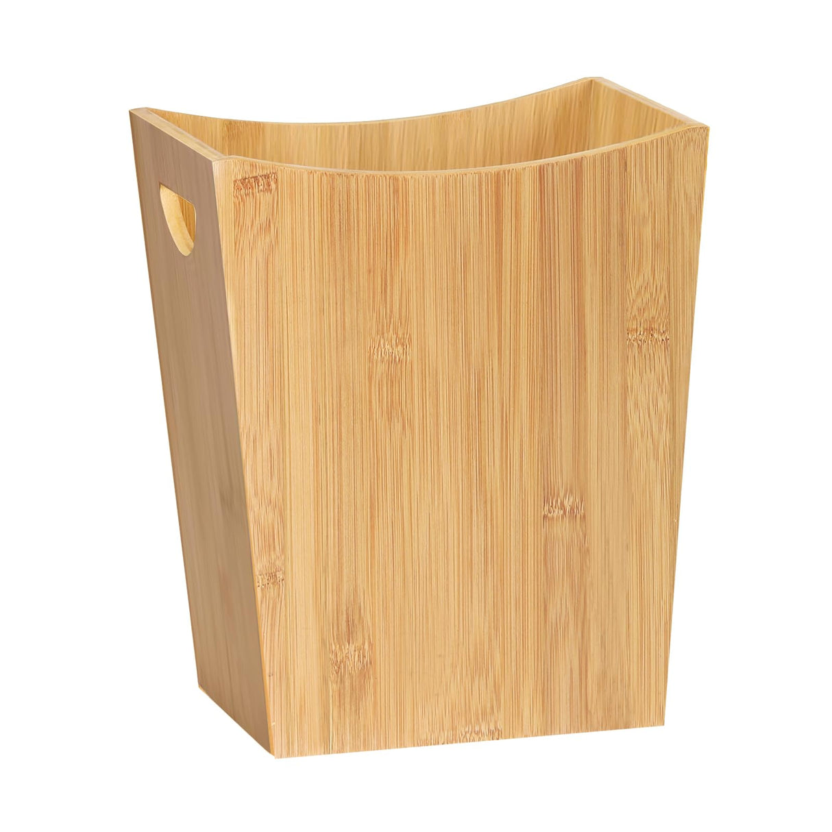 LIANTRAL Bamboo Trash Can Wastebasket, 2 Gallon Small Bathroom Garbage Can Bamboo Waste Basket Trash Container Recycling Bin for Bathroom, Bedroom, Living Room, Office, Kitchen LIANTRAL