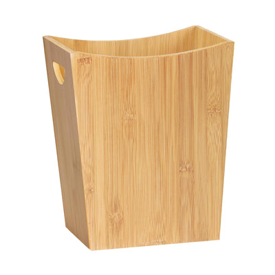 LIANTRAL Bamboo Trash Can Wastebasket, 2 Gallon Small Bathroom Garbage Can Bamboo Waste Basket Trash Container Recycling Bin for Bathroom, Bedroom, Living Room, Office, Kitchen