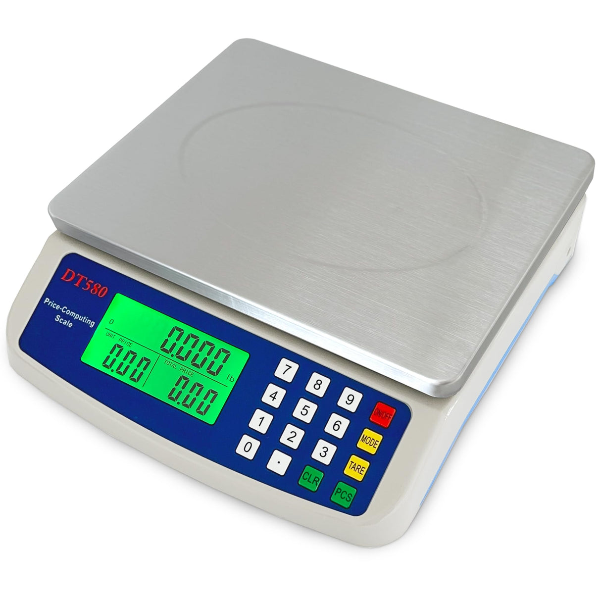 Large Digital Kitchen Scale 40kg/88lb Stainless Steel Price Computing Scale Counting Scale Deli Scale with LCD Display for Baking Bread Cooking Meat Prep Parts and Coins Adapter Included MOCCO