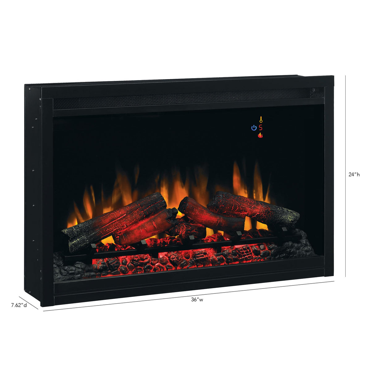 ClassicFlame 36" Traditional Built-in Electric Fireplace Insert, 120 volt ClassicFlame