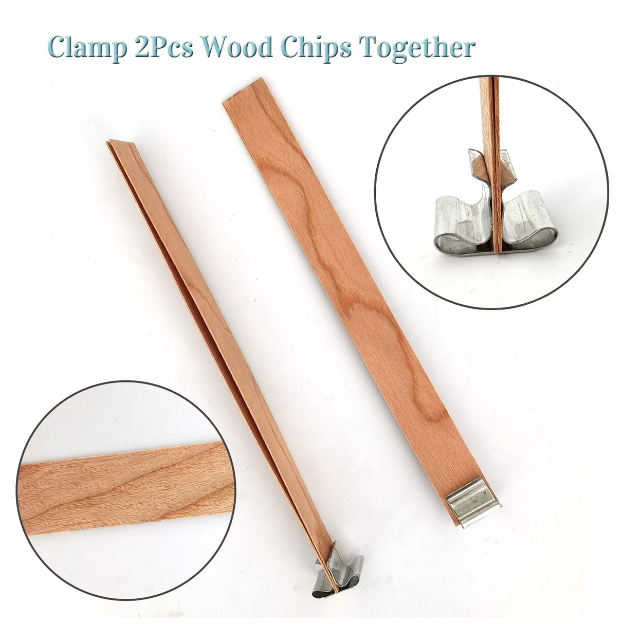 50 Set Wood Candle Wicks 3 Widths, DIY Candle Making Supplies Wooden Wicks with Iron Stands for Handmade Candles Including 20Set 5.1x0.51in, 20Set 5.9x0.59in, 10Set 5.9x0.75in Natural Wood Wick SWIGRANCE