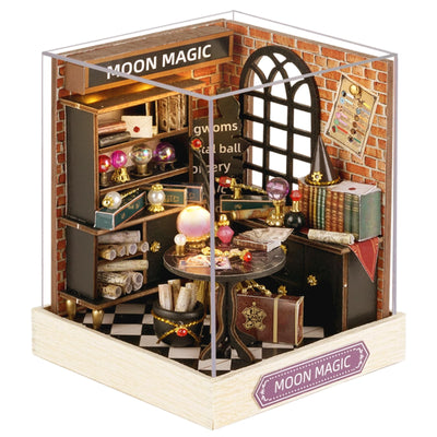 Flever Dollhouse Miniature DIY House Kit Creative Room with Furniture for Romantic Artwork Gift (Moon Magic)