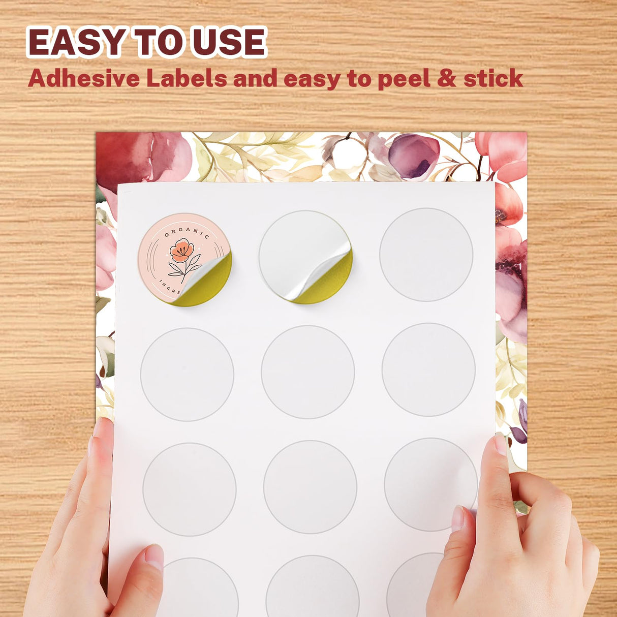 HABGP 2" Round Sticker Labels, Matte Circle Stickers for Inkjet Printer, Printable Blank White Strong Adhesive Labels for Logo, Business, 30 Sheets, 360 Labels habgp