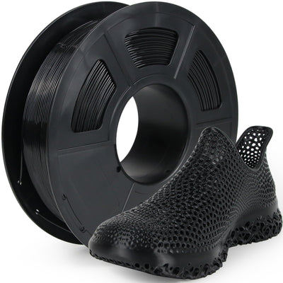 IEMAI 95A TPU Filament 1.75mm, Flexible & Soft 3D Printer Filament, Strong Adhesion & Durability, Tangle-Free, Black 1kg Spool for Protective Parts, Wearables & Industrial Use