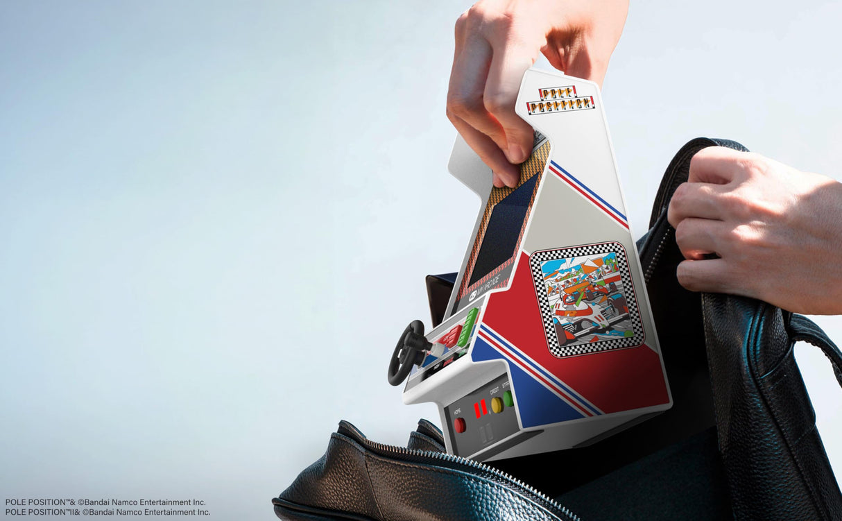 My Arcade Pole Position Racing Player: Retro Mini Arcade Game Console with 2 Games, Real Racing Controls Full Color Screen My Arcade