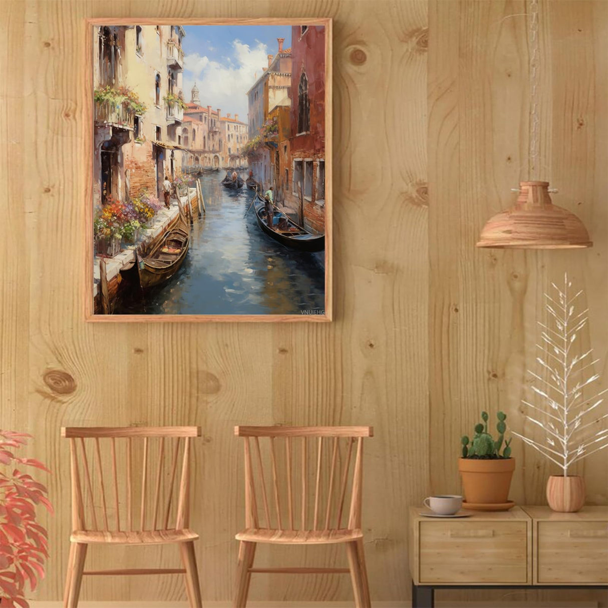VNUIEHG DIY Paint by Numbers for Adults Beginner, Romantic Venice Water City, Adult Crafts Adults' Paint-by-Number Kits, Room Decor Gift for Birthday Festival (16x20 inch,No Frame) VNUIEHG
