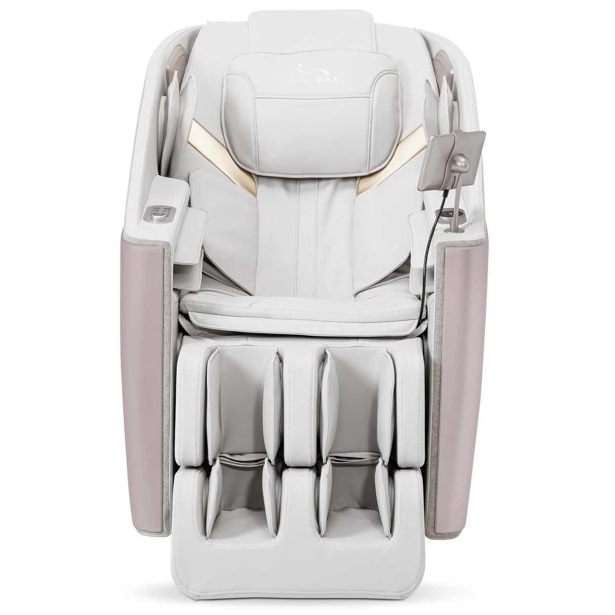 MassaMAX A305 Massage Chair Full Body, Zero Gravity, 53.15" SL-Track Shiatsu Massage Recliner Chair with Heat, AI Voice Control, Body Scan and Calfrest Extension, 15 Modes, Fully Assembled, Golden MassaMAX