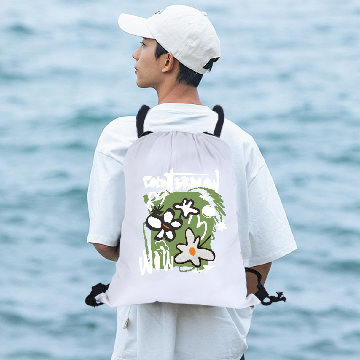 MAIKESUB 20 Pieces Sublimation Drawstring Backpack Bags Cinch Sack with String DIY Gym Sports Sackpack Lightweight MAIKESUB