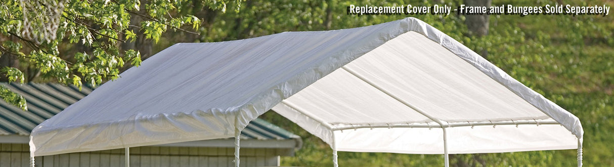 ShelterLogic MaxAP Canopy Replacement Cover, White, 10 x 20 ft. ShelterLogic