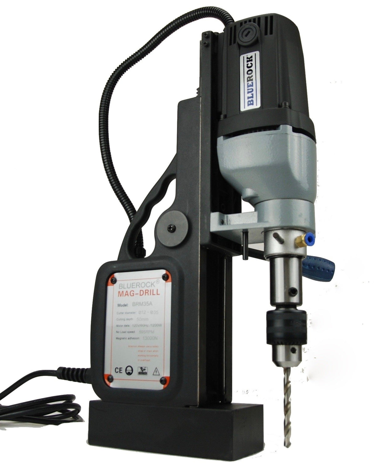 BLACK BLUEROCK Tools Model BRM-35A Typhoon Magnetic Drill Roto-Broach BLUEROCK