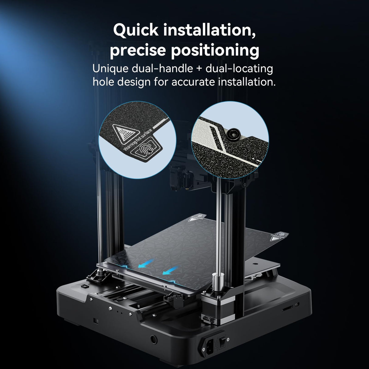 Creality Ender 3 Build Plate Kit Dual-Sided Printing Platform Board Glossy PEO + Matte PEI Plate Build Surface for Ender 3 V3 SE/Ender 3/Ender 3Pro/Ender 3 V2/Ender 3 S1/S1 Pro 3D Printer 235x235mm Creality