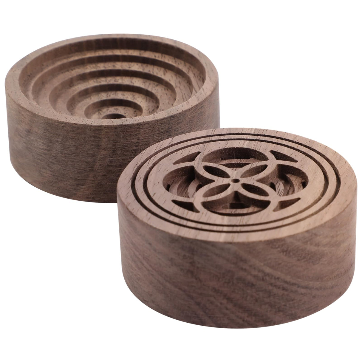 2 PCS Wooden Essential Oil Diffuser, Walnut Wood Diffuser, Aromatherapy Diffuser, Small Round Diffuser for Home, Offices, Cars, Yoga Rooms, Sauna Rooms, SPA Centers Anjetan