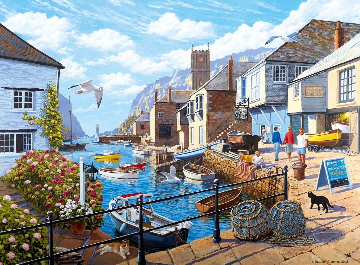 Ravensburger Tranquil Harbour 500 Piece Jigsaw Puzzle for Adults | Unique, Pieces | Anti-Glare Surface | FSC Certified, Eco-Friendly | Amazon Exclusive Ravensburger