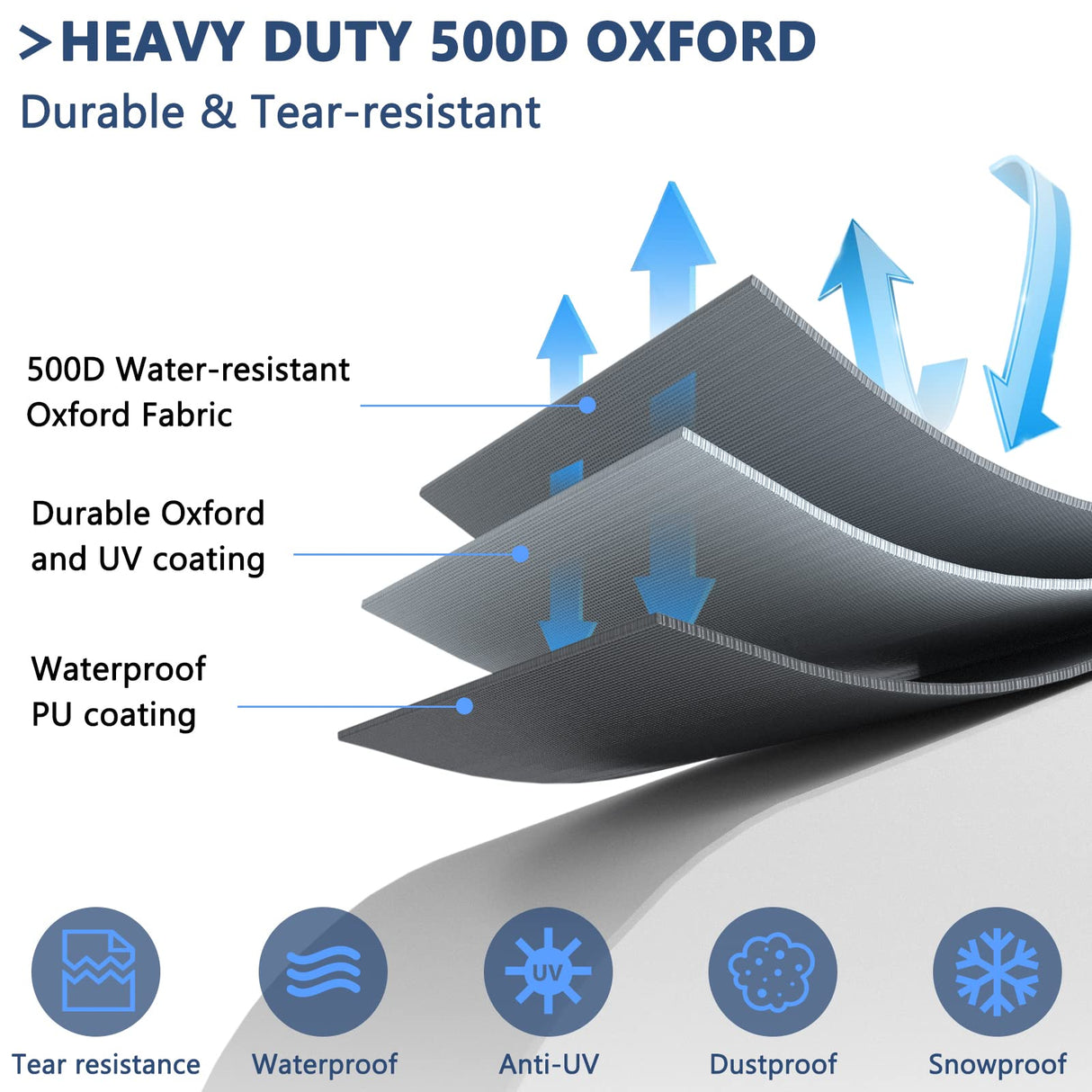 STARTWO Outdoor Furniture Cover Waterproof, 4 Piece Patio Furniture Covers Set, Heavy Duty Lawn Patio Covers for 1xSofa Cover, 2xChair Covers, 1xCoffee Table Cover with Windproof Buckle Strap, Black STARTWO