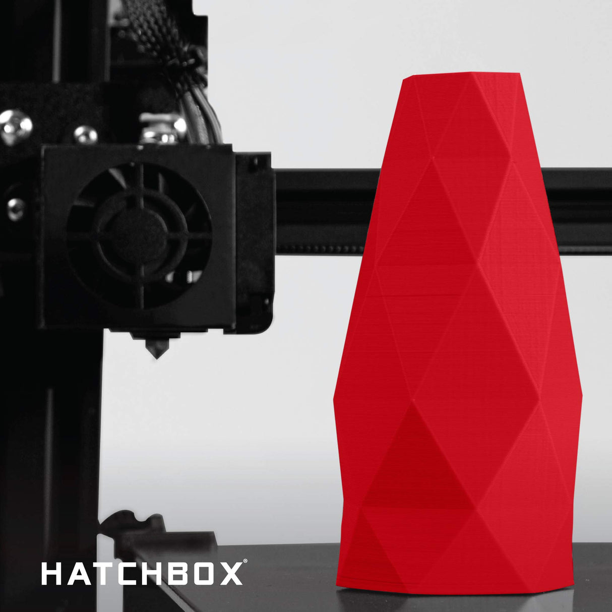 HATCHBOX 1.75mm Red PLA 3D Printer Filament, 1 KG Spool, Dimensional Accuracy +/- 0.03 mm, 3D Printing Filament HATCHBOX
