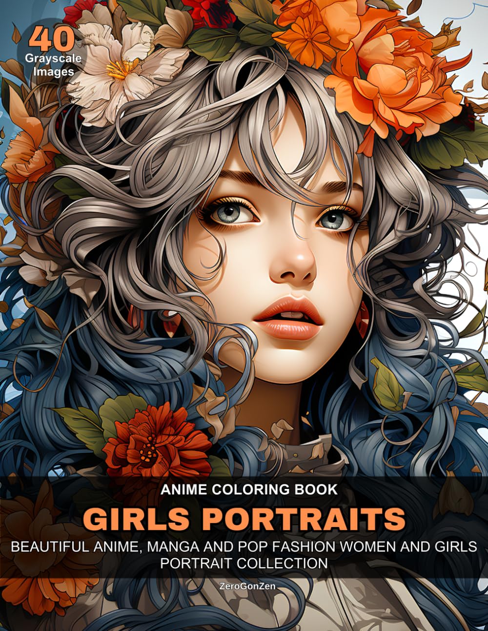 Anime Coloring Book Girls Portraits: Beautiful Anime, Manga, and Pop Fashion Women and Girls Portrait Collection Majosta
