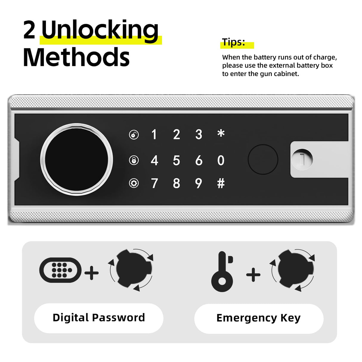 KAER Gun Safe, Large 8-12 Gun Cabinet for Home Defense with Electronic Keypad | Secure Rifle & Shotgun Safe with Adjustable Shelf, Rifle Rack for Pistols and Ammunition Storage KAER