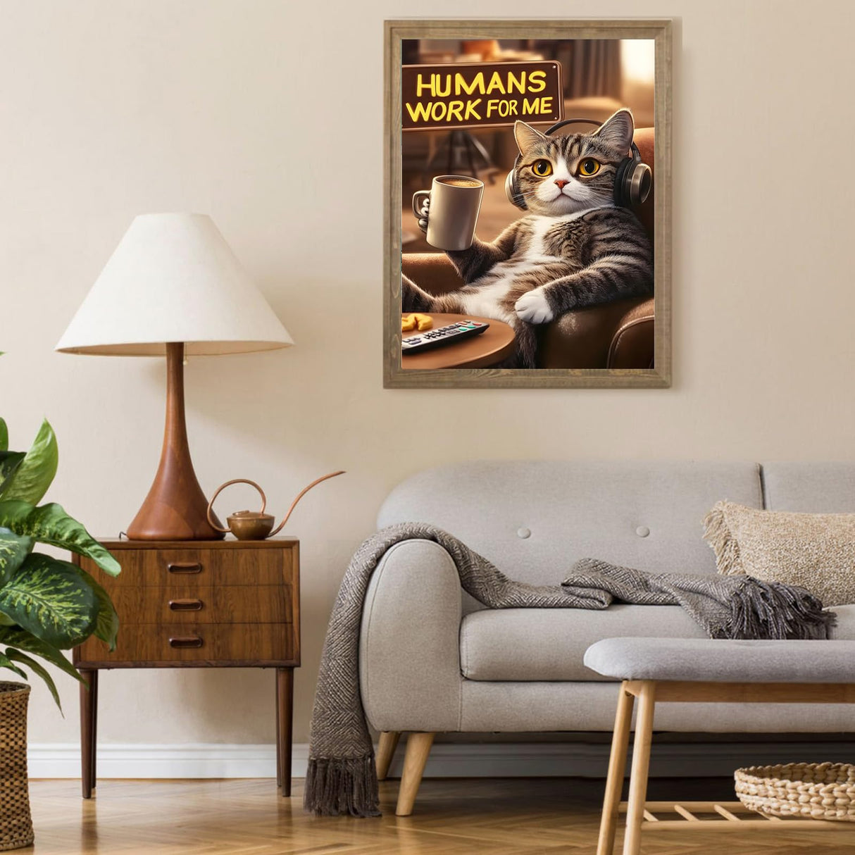 MXJSUA Bossy Cat Diamond Painting Kits for Adults, 5D Cat Diamond Art Kits for Beginners, DIY Full Drill Paint with Diamond, Home Wall Decor 12x16 Inch MXJSUA