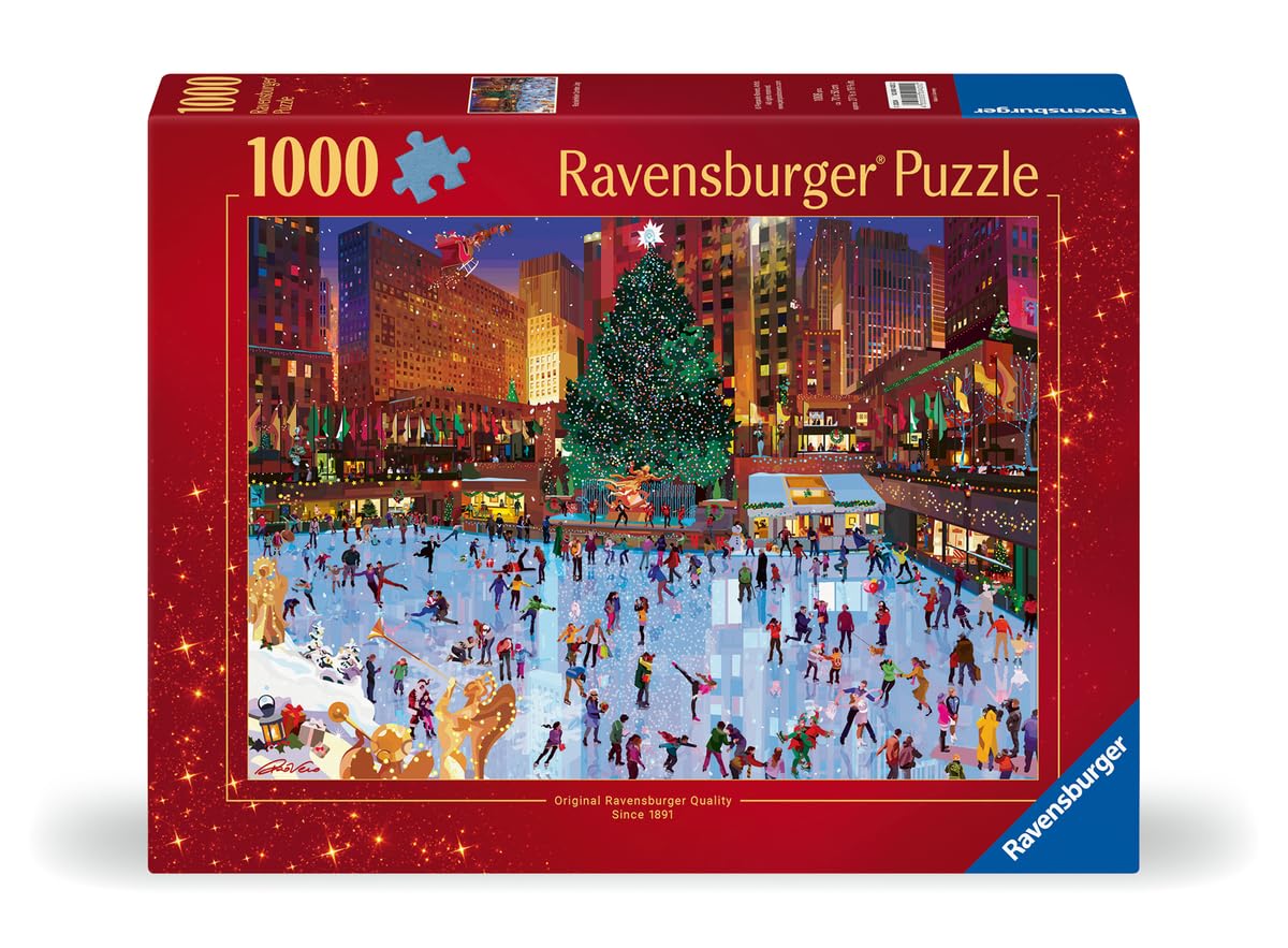 Ravensburger Rockefeller Center Joy 1000 Piece Jigsaw Holiday Puzzle for Adults - 12000420 - Handcrafted Tooling, Made in Germany, Every Piece Fits Together Perfectly Ravensburger