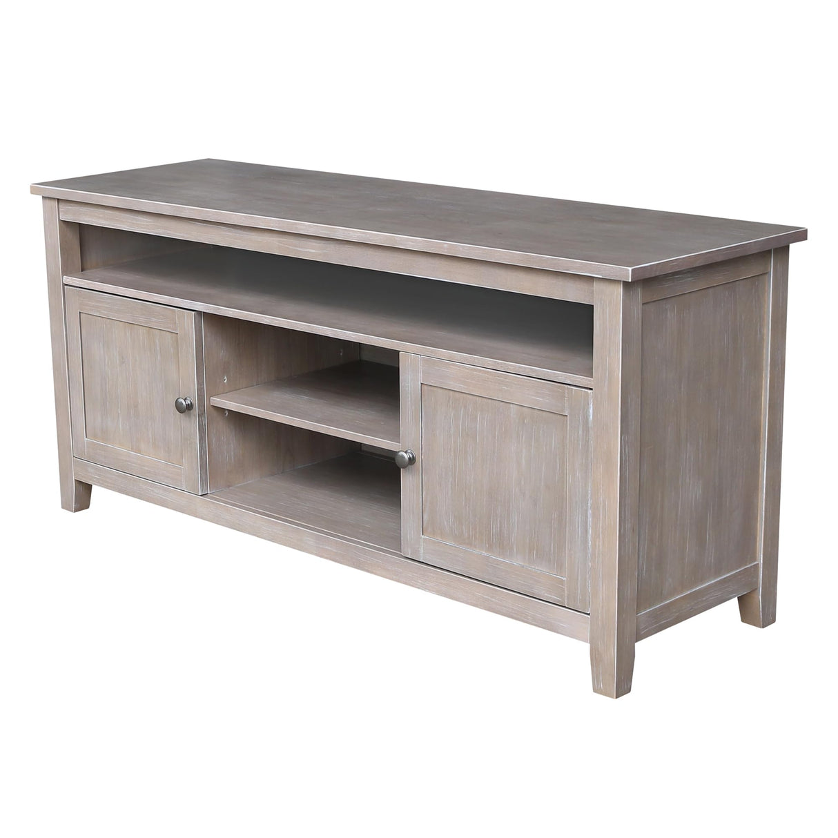 International Concepts Entertainment/TV Stand - With 2 Doors, Washed Gray Taupe IC International Concepts