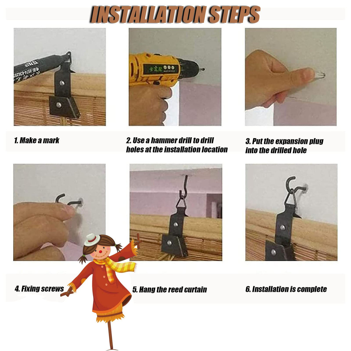 Bamboo Blinds for Outdoor Patio Bamboo Roll Up Shades Bamboo Shades for Patio, Outdoor Blinds for Porch Bamboo Roll Up Blinds Patio Shades Roll Up Outdoor 26×67in(W×H) Brown OCAZI