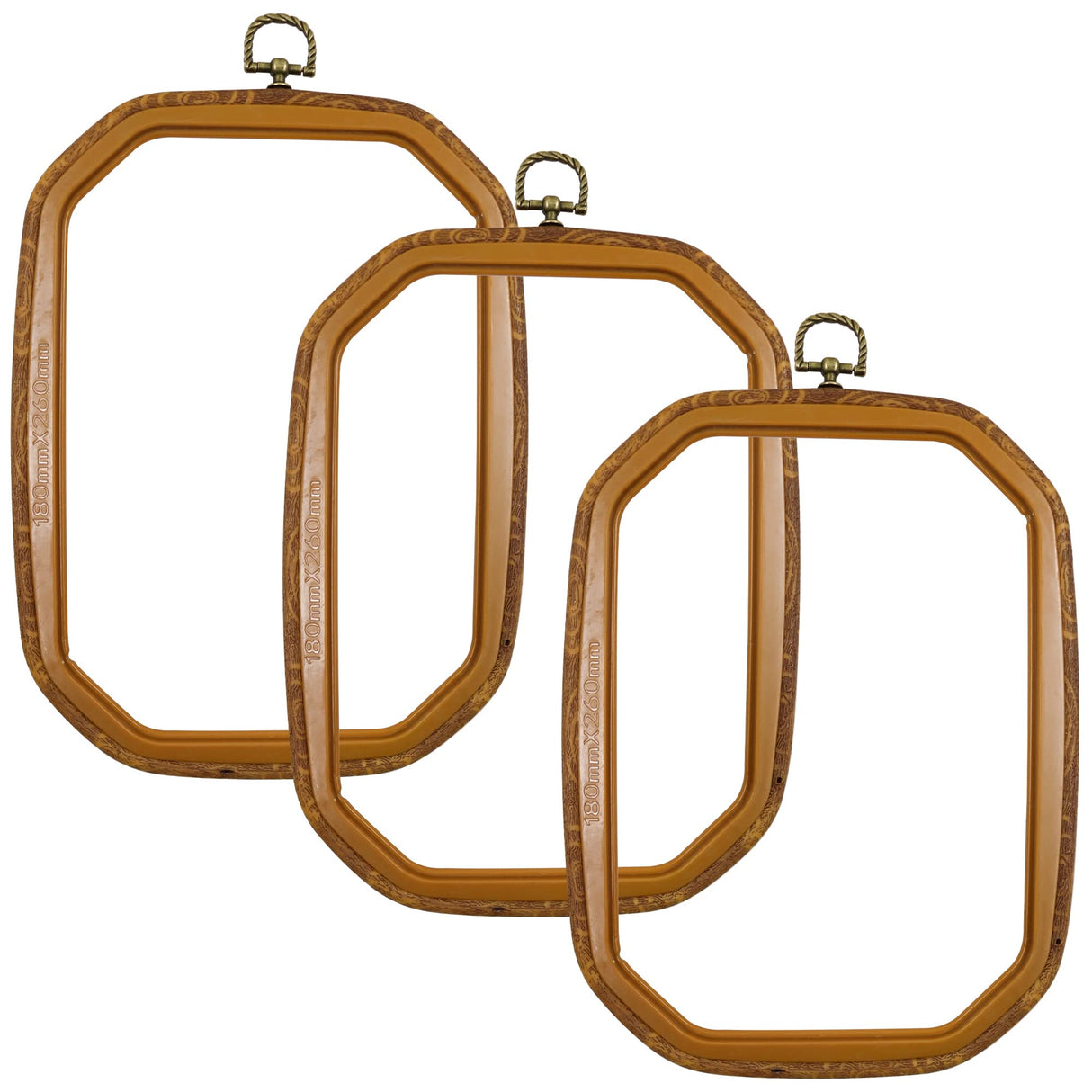 Resin Decorative Embroidery Hoop - 3 Pieces 10*7 inch Cross Stitch Hoops Set, Resin Embroidery Frame for Display Sewing Craft Hanging Ornament guofa