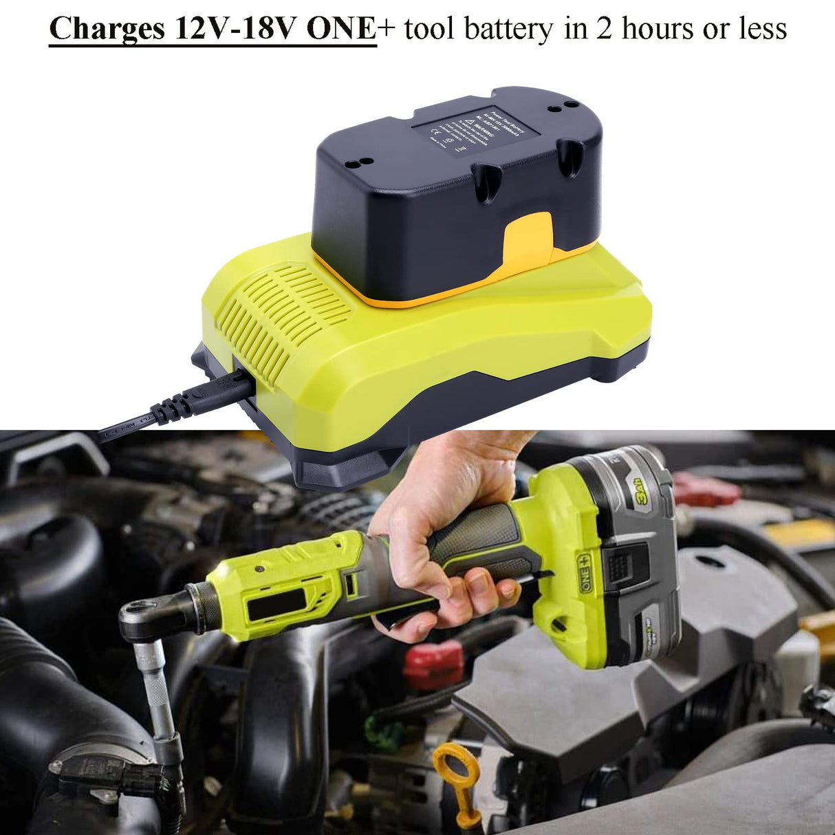 Lasica Replacement for Ryobi P117 18 Volt Battery Charger, Compatible with Ryobi 12V-18V ONE+ Plus Cordless Power Tool Battery Charger Lasica